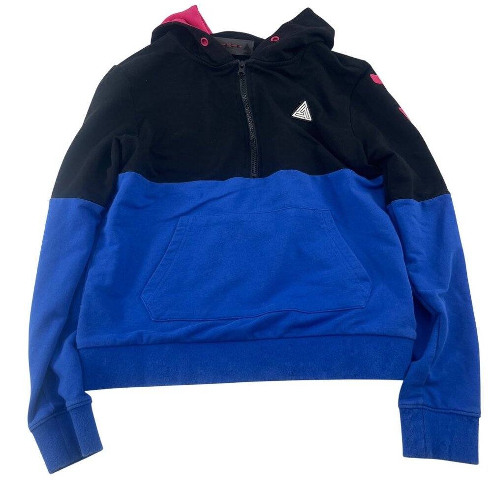 Black‎ Pyramid Colorblock Men's Hoodie Sweatshirt Men's size Small blue black